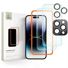   Tech-Protect Supreme edzett üveg képernyővédő 3db-os szett iPhone 16 Pro Max átlátszó