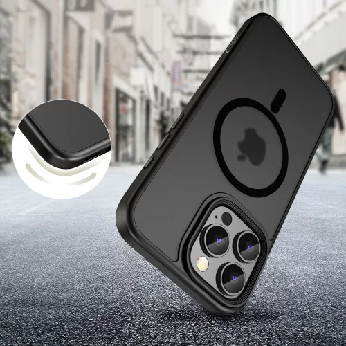 Tech-Protect MagMat MagSafe iPhone 16 Pro Max matte fekete tok