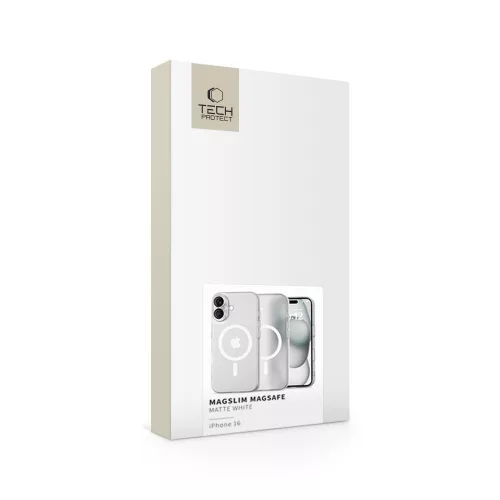 Tech-Protect MagSlim MagSafe iPhone 16 tok matt/fehér