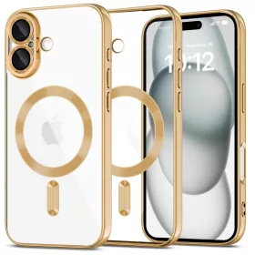 Tech-protect magflex magsafe iphone 16 shiny gold