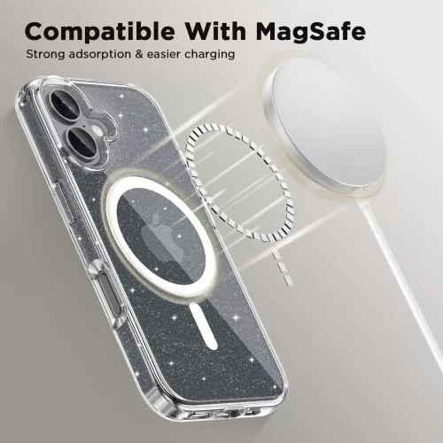 Tech-Protect FlexAir Hybrid MagSafe iPhone 16 csillogó tok