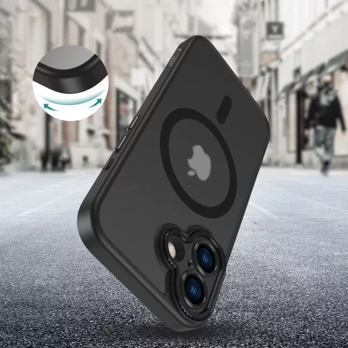 Tech-protect magcam magsafe iphone 16 védőtok matt fekete -