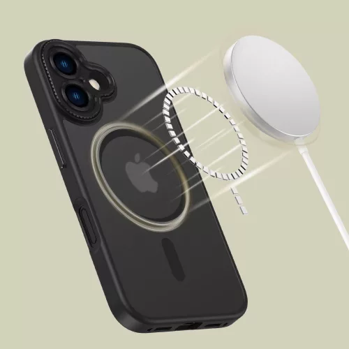 Tech-protect magcam magsafe iphone 16 védőtok matt fekete -