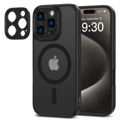 Tech-protect magcam magsafe iPhone 16 Pro Max tok - matt fekete