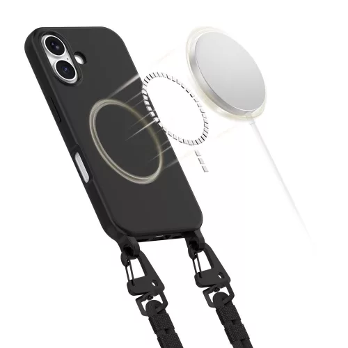 Tech-Protect MagNecklace MagSafe tok Apple iPhone 16 készülékhez - Fekete