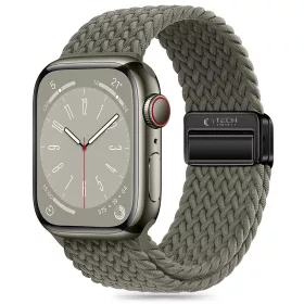   Tech-Protect Nylonmag Apple Watch szíj 44/45/46/49 mm - Olive Grey