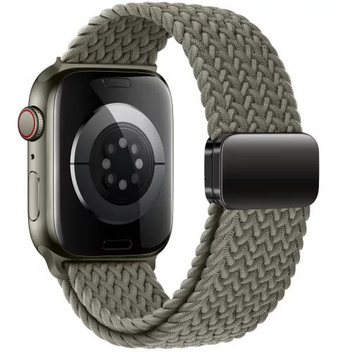 Tech-Protect Nylonmag Apple Watch szíj 44/45/46/49 mm - Olive Grey