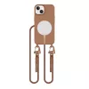 Tech-protect magnecklace magsafe iPhone 15 nyakpántos telefontok csokoládébarna
