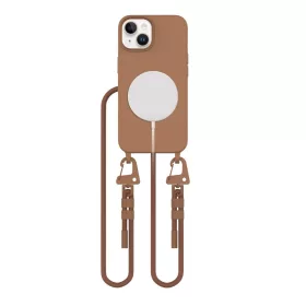   Tech-protect magnecklace magsafe iPhone 15 nyakpántos telefontok csokoládébarna
