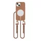 Tech-protect magnecklace magsafe iPhone 15 nyakpántos telefontok csokoládébarna