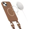 Tech-protect magnecklace magsafe iPhone 15 nyakpántos telefontok csokoládébarna