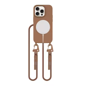   Tech-protect magnecklace magsafe iPhone 15 pro nyakláncas védőtok csokoládébarna