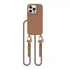 Tech-protect magnecklace magsafe iPhone 15 pro nyakláncas védőtok csokoládébarna