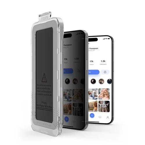 Tech-Protect Quick Set Spy+ 2-Pack iPhone 14 Pro privacy edzett üveg