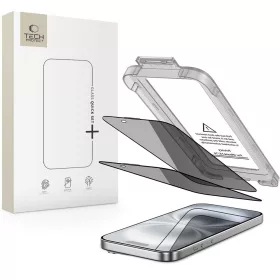  Tech-Protect Quick Set Spy+ 2-pack iPhone 15 / 16 Privát üvegfólia