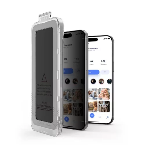 Tech-Protect Quick Set Spy+ 2-pack iPhone 15 / 16 Privát üvegfólia