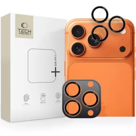   Tech-Protect Camring Fit+ kameravédő iPhone 14 Pro / Max / 15 Pro / Max / 16 Pro / Max / 17 Pro / Max fekete