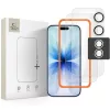 Tech-protect easy set+ edzett üvegfólia iphone 17-hez, 3 db-os csomag, átlátszó