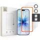 Tech-protect easy set+ edzett üvegfólia iphone 17-hez, 3 db-os csomag, átlátszó