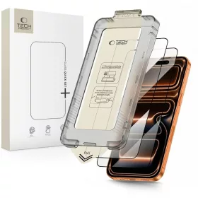   Tech-protect quick set+ edzett üveg képernyővédő iPhone 17 Pro fekete 2db