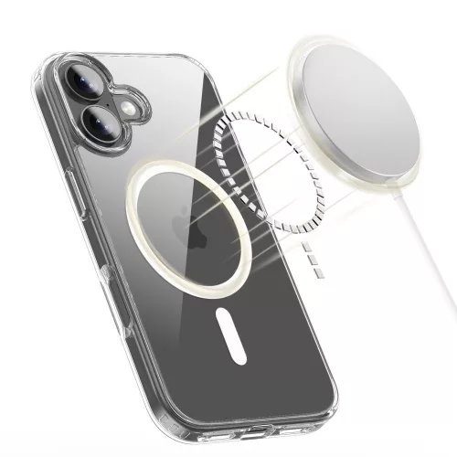 Tech-protect flexair hybrid magsafe iphone 17 ütésálló tok - átlátszó