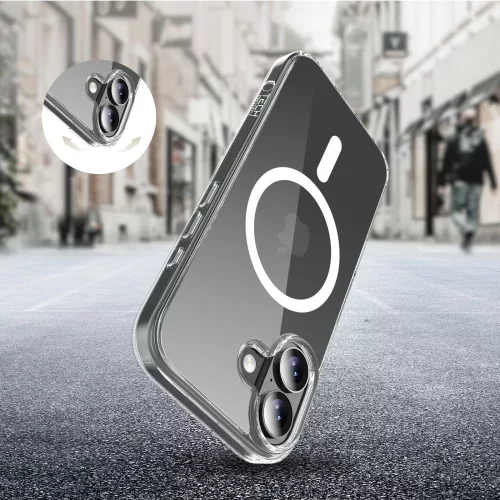 Tech-protect flexair hybrid magsafe iphone 17 ütésálló tok - átlátszó