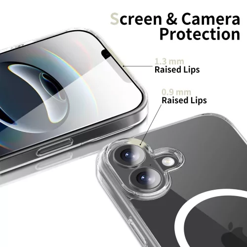 Tech-protect flexair hybrid magsafe iphone 17 ütésálló tok - átlátszó