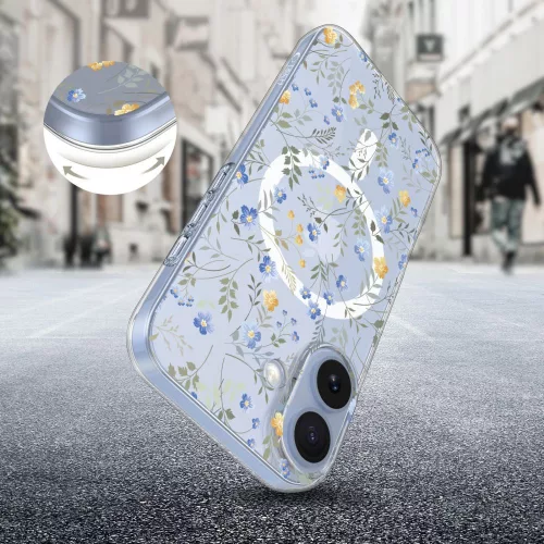 Tech-protect flexair magsafe iphone 17 spring flowers védőtok -