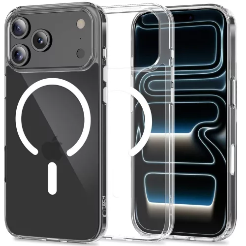 Tech-protect flexair hybrid cc magsafe iPhone 17 Pro áttetsző tok