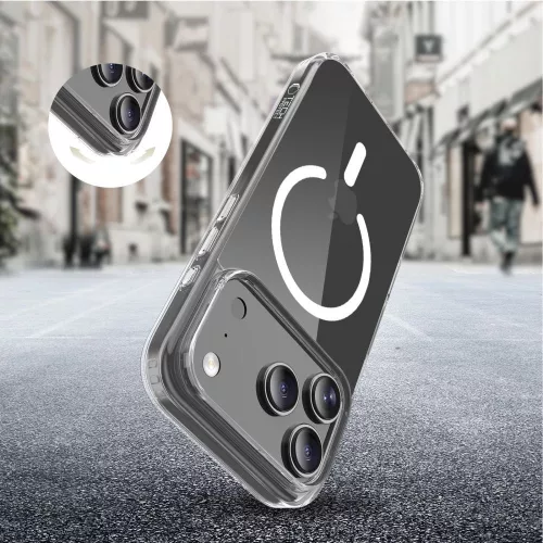 Tech-protect flexair hybrid cc magsafe iPhone 17 Pro áttetsző tok