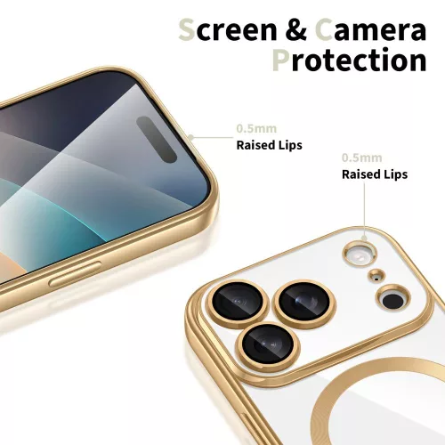 Tech-protect magflex magsafe iPhone 17 Pro fényes arany védőtok