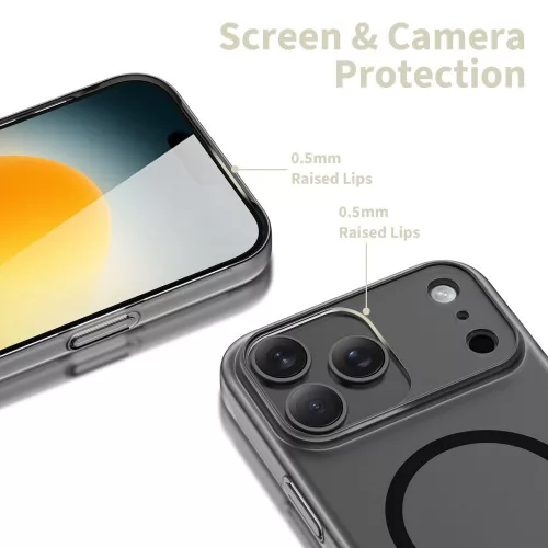 Tech-protect magslim magsafe iPhone 17 Pro Max matt fekete tok