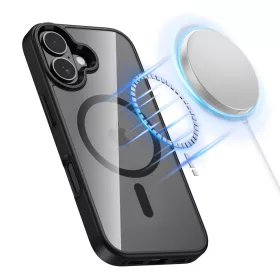 Tech-protect magmat magsafe iphone 17 fekete/átlátszó tok