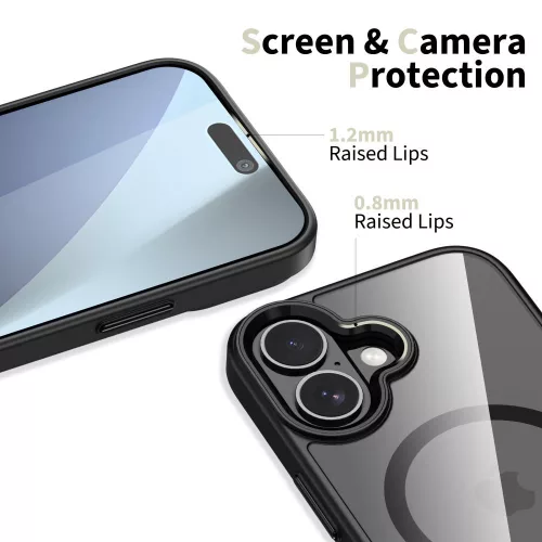 Tech-protect magmat magsafe iphone 17 fekete/átlátszó tok