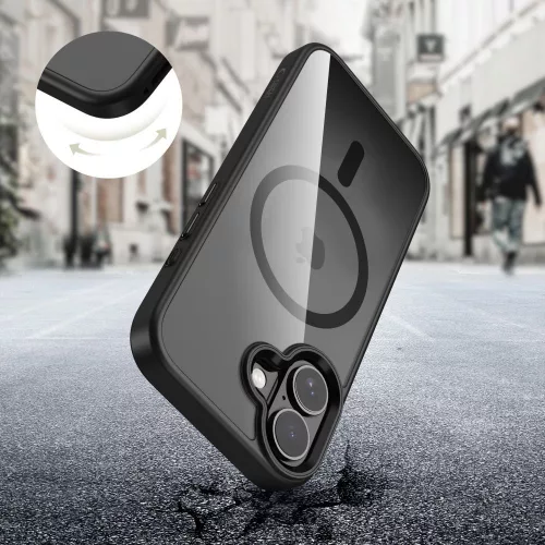 Tech-protect magmat magsafe iphone 17 fekete/átlátszó tok