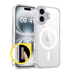   Tech-protect flexair hybrid cc magsafe iphone 16 átlátszó telefontok