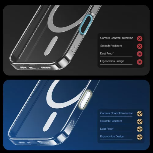 Tech-protect flexair hybrid cc magsafe iphone 16 átlátszó telefontok