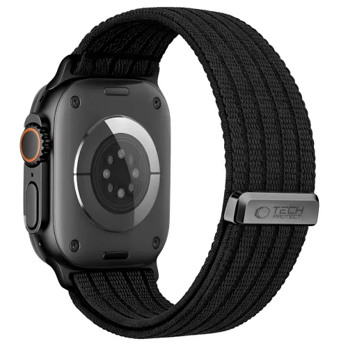Tech-Protect Nylon Sport Apple Watch szíj 44/45/46/49 mm - fekete
