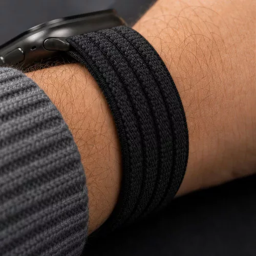Tech-Protect Nylon Sport Apple Watch szíj 44/45/46/49 mm - fekete