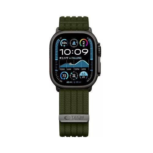 Tech-Protect Nylon Sport Apple Watch szíj 44/45/46/49 mm - Military Green
