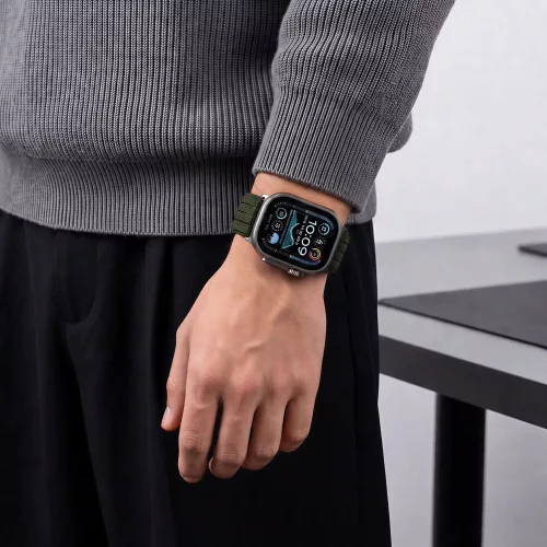 Tech-Protect Nylon Sport Apple Watch szíj 44/45/46/49 mm - Military Green