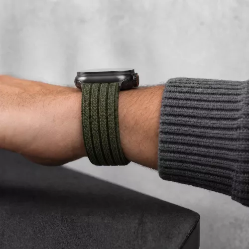 Tech-Protect Nylon Sport Apple Watch szíj 44/45/46/49 mm - Military Green