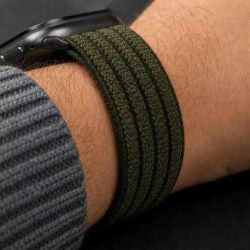 Tech-Protect Nylon Sport Apple Watch szíj 44/45/46/49 mm - Military Green
