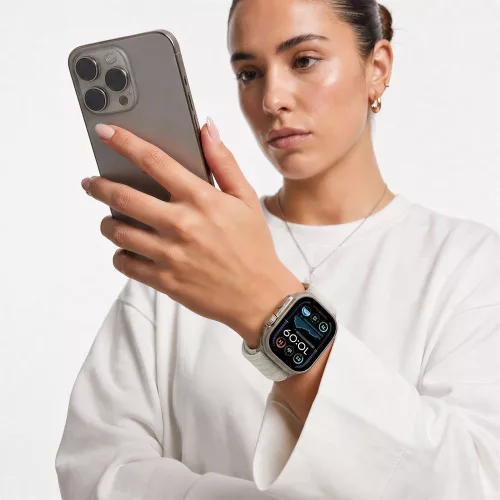 Tech-Protect Nylon Sport Apple Watch szíj 44/45/46/49 mm - Starlight