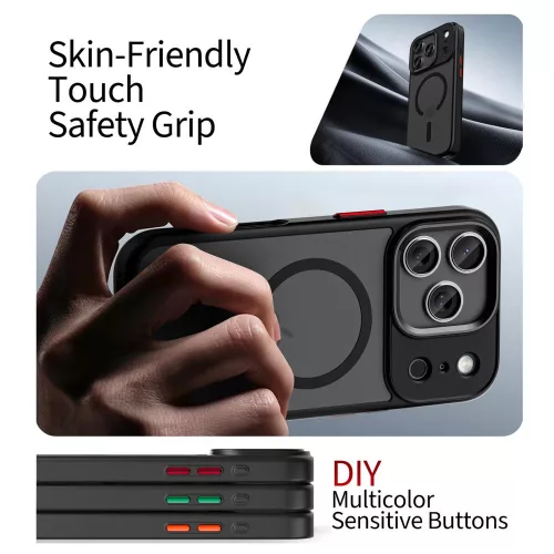 Tech-protect magmat xt 4 részes magsafe iPhone 17 Pro Max tok, matt fekete