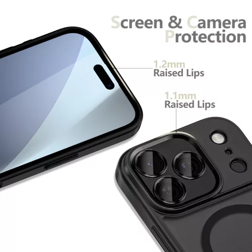 Tech-protect magcam magsafe iPhone 17 Pro matte black telefontok