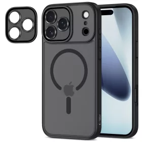   Tech-protect magcam magsafe iPhone 17 Pro Max matt fekete telefontok
