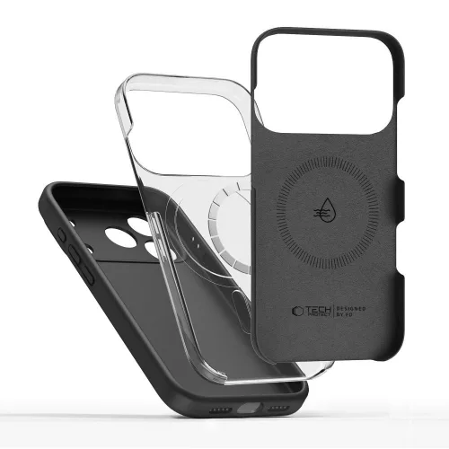 Tech-protect silicone magsafe iPhone 17 Pro Max fekete védőtok
