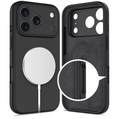 Tech-protect silicone magsafe iPhone 17 Pro Max fekete védőtok