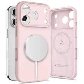   Tech-protect silicone magsafe iPhone 17 Pro Max tok - pink pearl